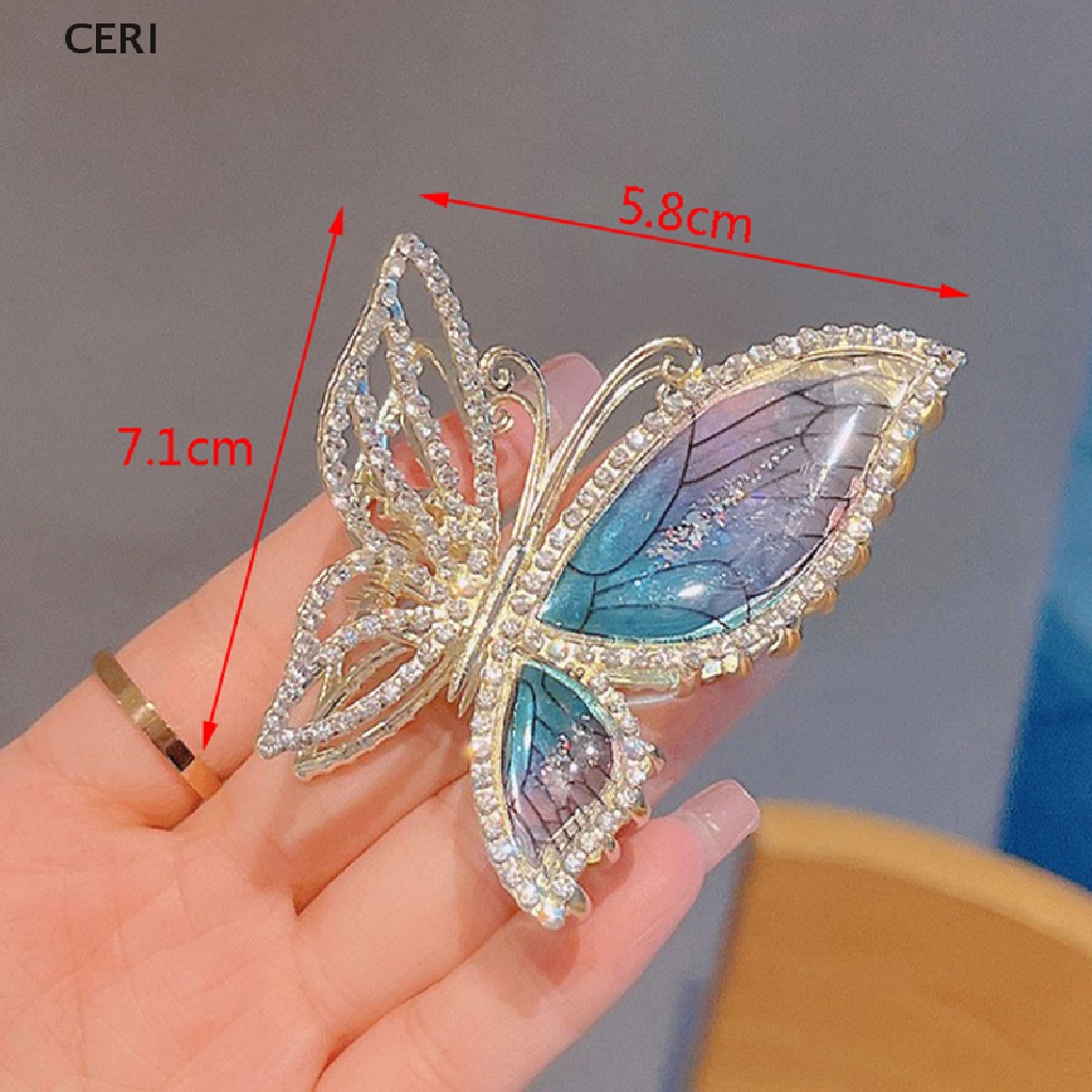 Kẹp Tóc Hình Bướm / Cá Mập Màu Nhám Thời Trang Cho Nữ