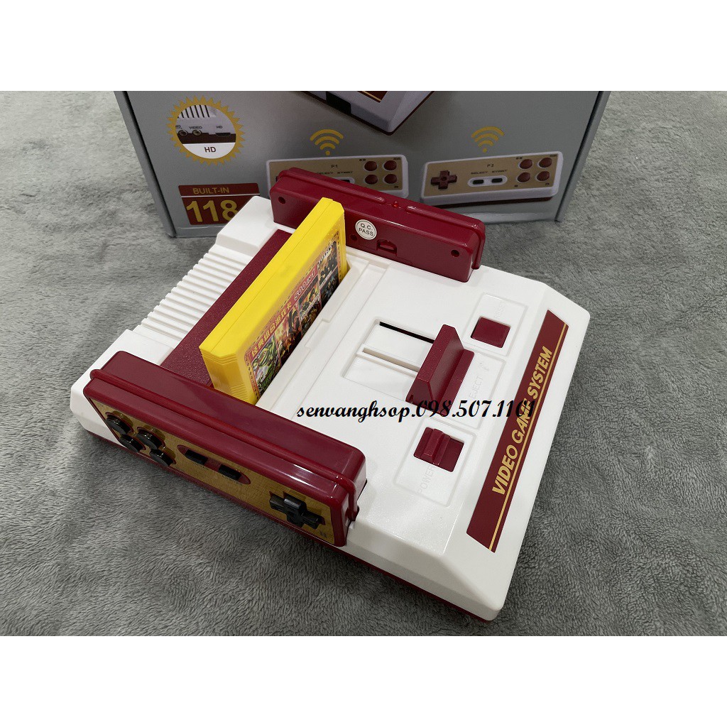 Máy game 4 nút FC Compact chính hãng tặng 1 băng game 500 game