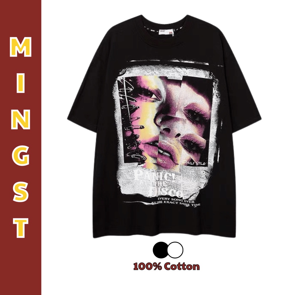 Áo Thun Tay Lỡ Cotton 2 Chiều Dáng Rộng, Áo Phông Unisex Freesize Hình In DISCO (ĐEN)