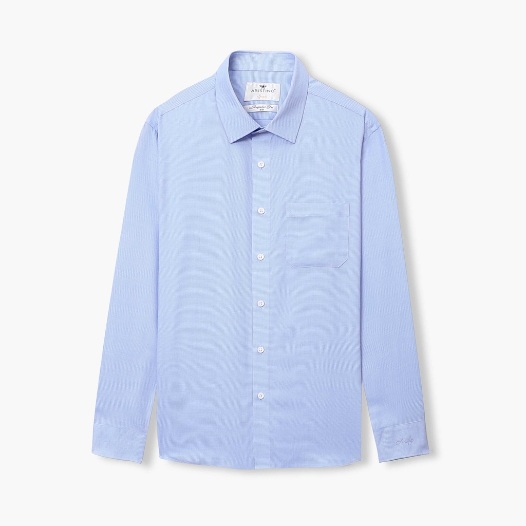 [MẪU MỚI] Áo sơ mi nam dài tay ARISTINO màu xanh trẻ trung, chất liệu mềm mại, thoải mái - ALS25701