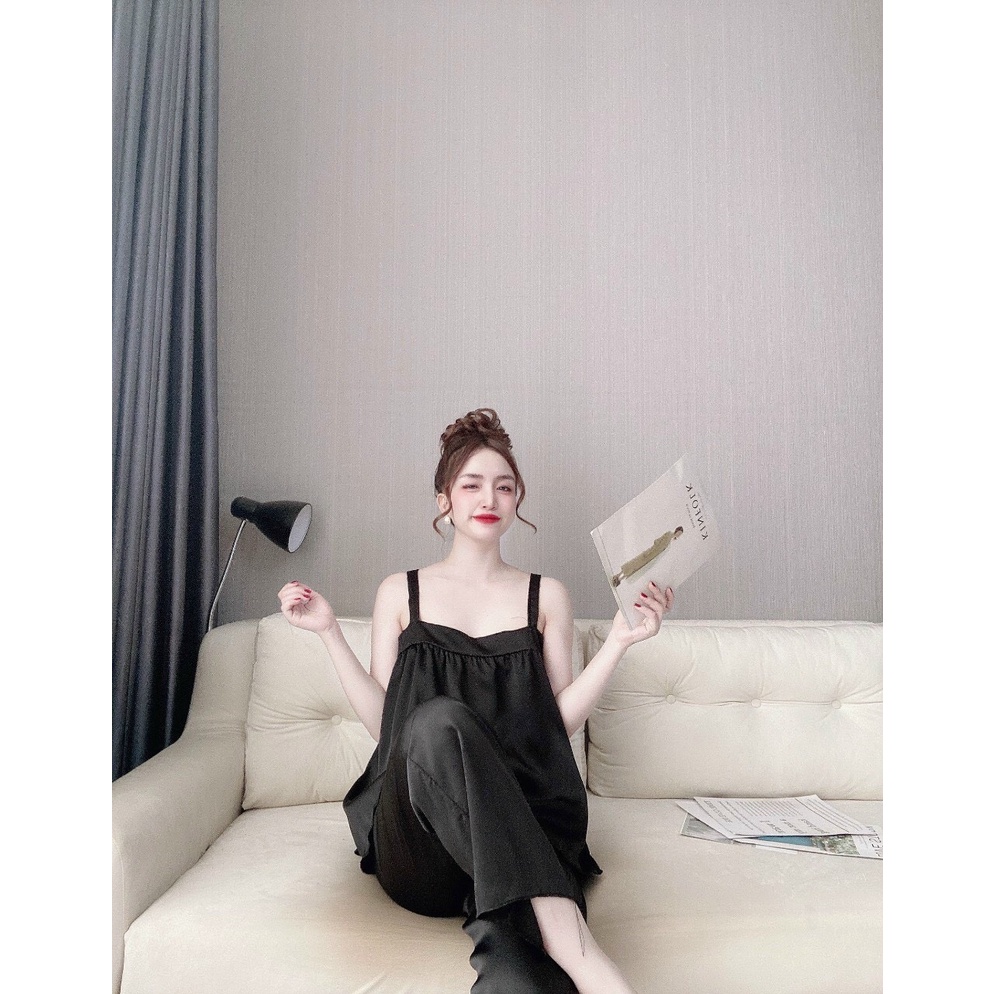 👉👉Sét dồ ngủ 2 dây bản to 👉👉quần dài lụa satin cao cấp siêu xinh