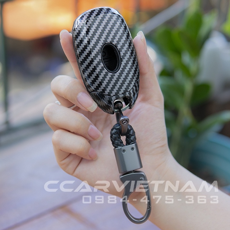 Ốp Chìa Khoá Hyundai Accent 2021-2022 - Bọc Chìa Khoá Ô Tô Vân Carbon