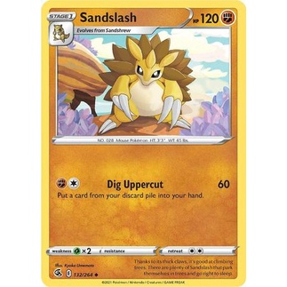 Thẻ Bài Pokemon Sandslash - 132/264 - Uncommon