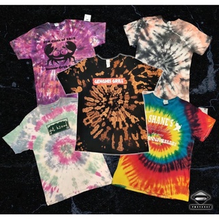 Áo Tie Dye mỹ 2hand THE TENSI Custom, áo thun loang secondhand, chọn màu print ngẫu nhiên