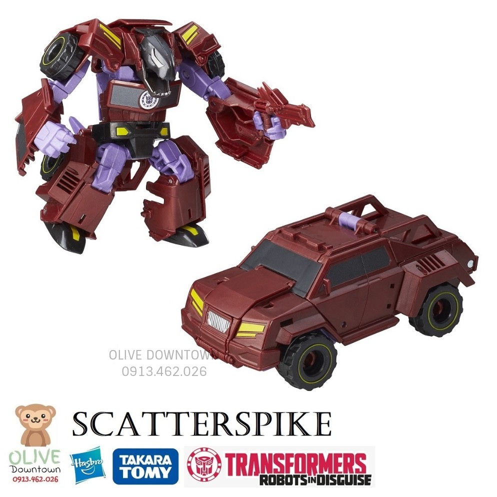 SCATTERSPIKE Robot 11.5cm lắp ráp thành xe – Transformers dòng Robot-In-Disguise