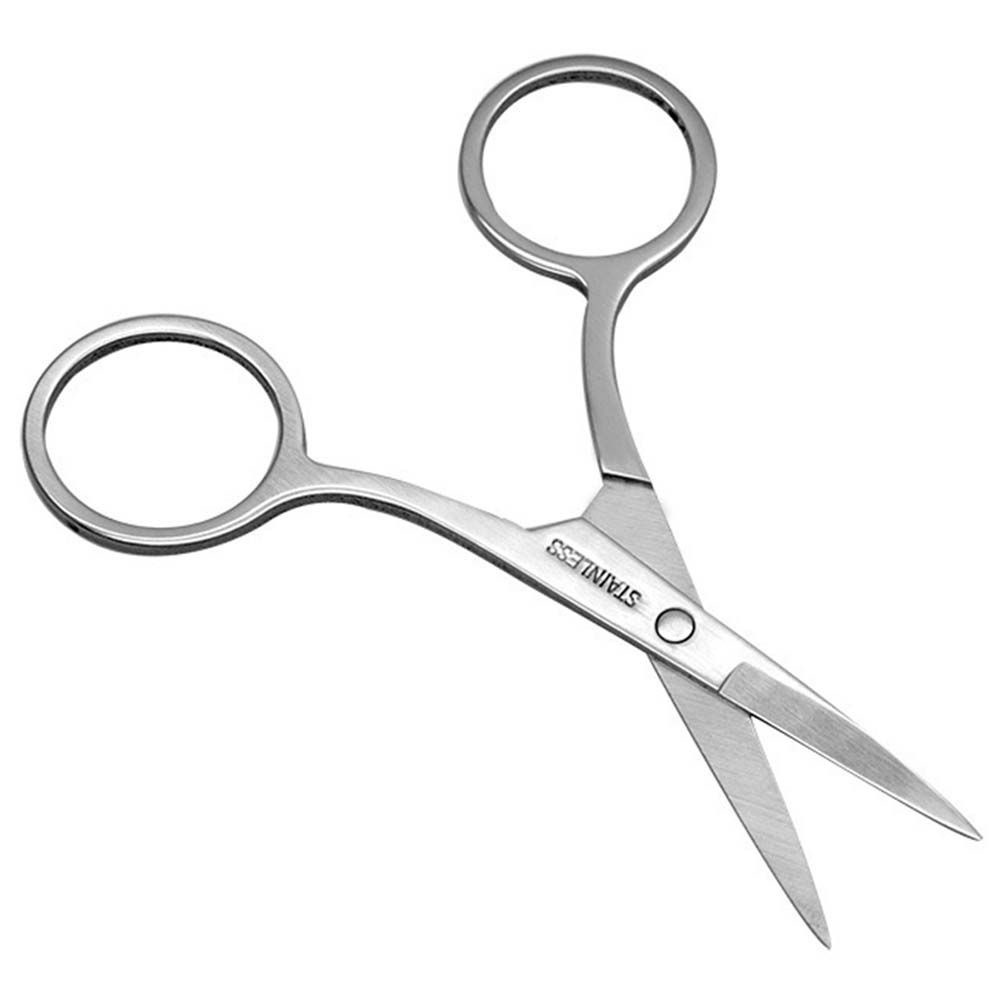 Kéo đầu nhọn cắt tỉa lông mi/mũi/mày/biểu bì móng thủ công bằng thép không gỉ nhỏ gọn tiện lợi