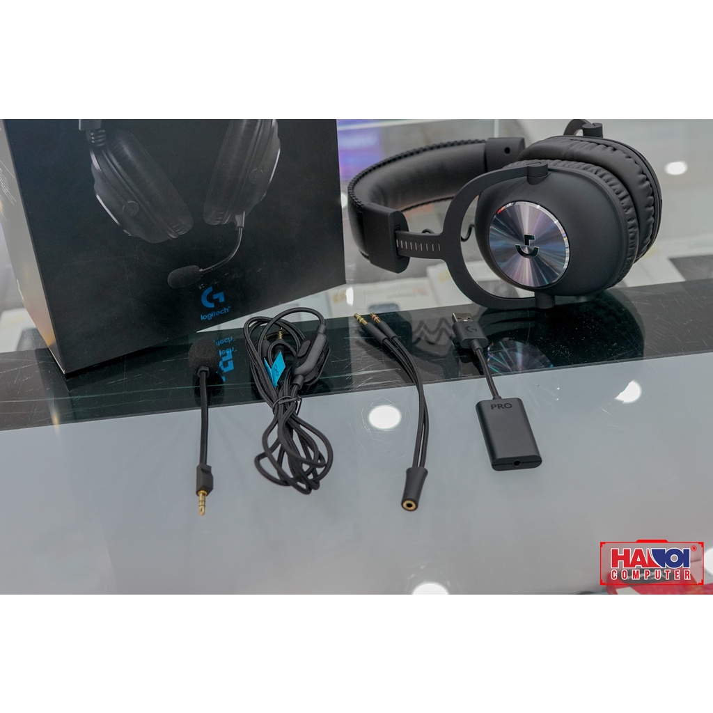 Tai nghe Logitech G PRO GAMING - Black (Gen 2), Micro có thể tháo rời, Màng loa PRO-G™ 50mm