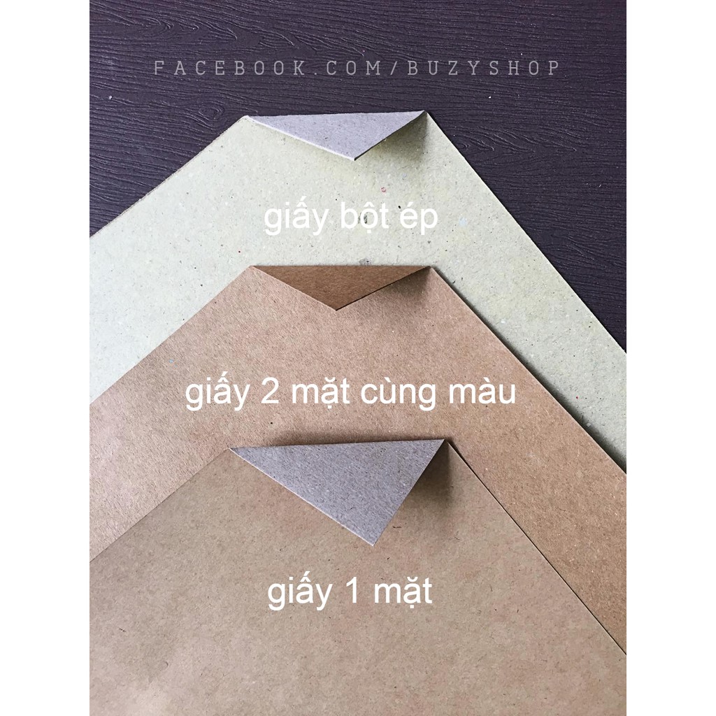 (10 tờ A4) (Giấy kraft nâu dày, giấy xi măng (loại 2 mặt cùng màu) [nguyên liệu handmade, thiệp, scrapbook]