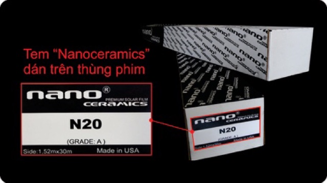 1 Cuộn Phim N20 / N30/ N41 / N15/ N05 Nano Ceramics Made In Usa 1.52m * 30m. Siêu cách nhiệt