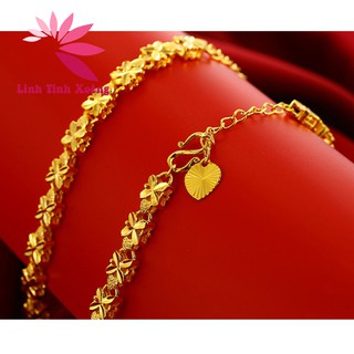 Lắc , vòng tay nữ mạ vàng Cỏ Bốn Lá cao cấp - MK259