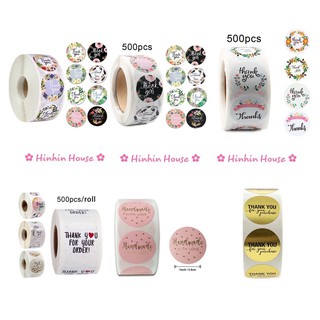 Cuộn 500 Miếng Dán Chữ Thank You Loại Đẹp, Sticker Thank You