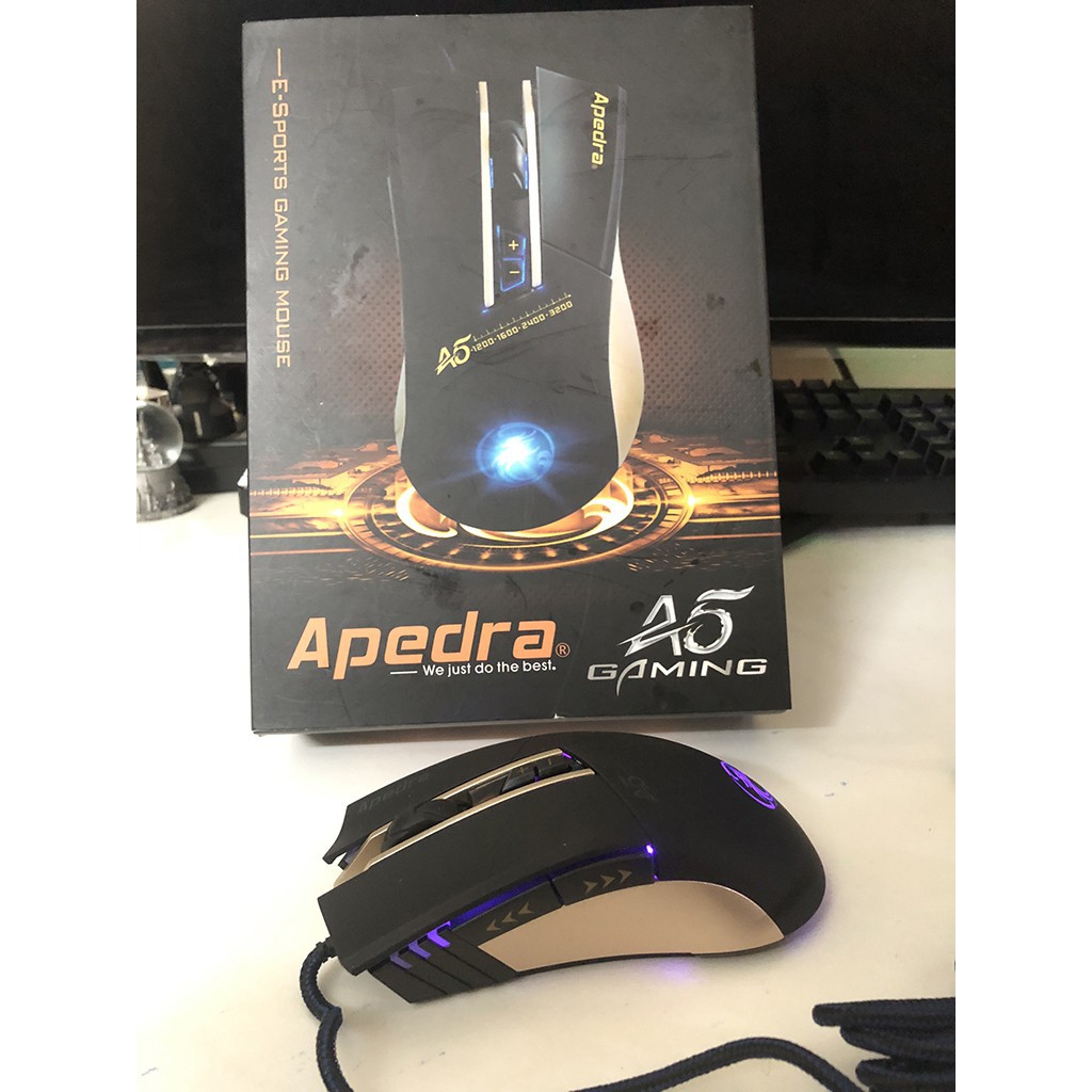 Chuột Gaming Apedra A5 - Led RGB - Bảo hành 12 tháng chính hãng