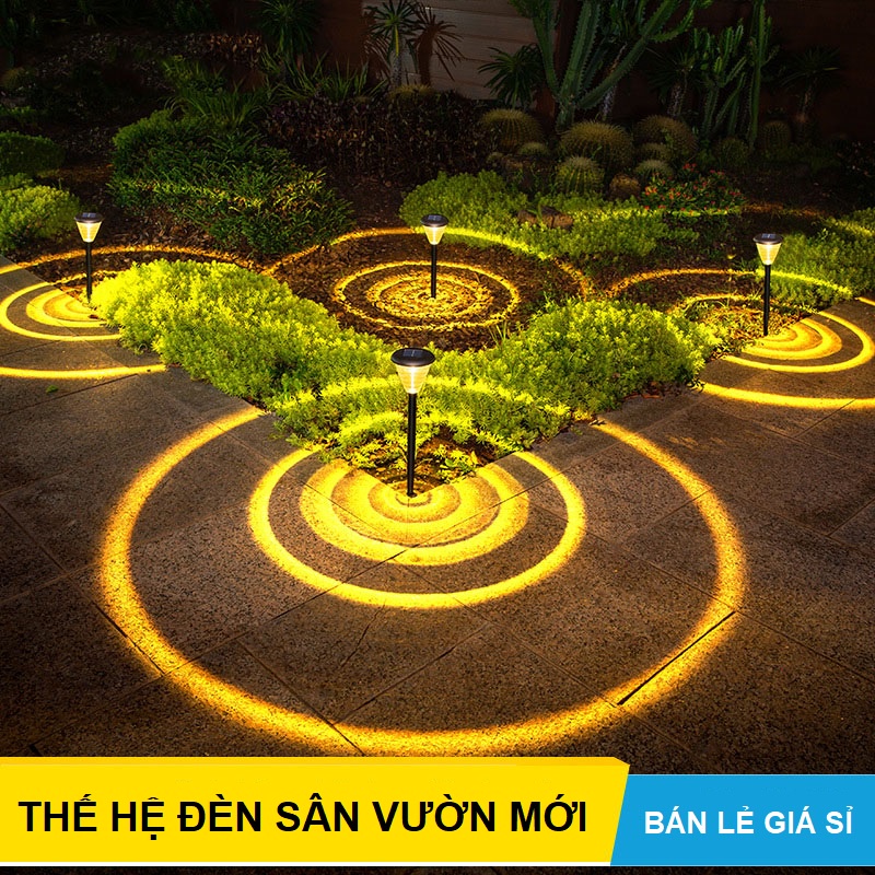 Đèn Trang trí Sân vườn - Năng lượng mặt trời - Đèn Cắm cỏ Gợn sóng SL0202