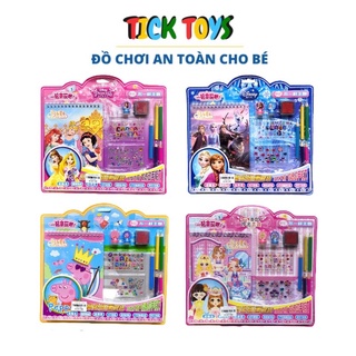 [FREESHIP50K] SET QUYỂN TÔ MÀU CÔNG CHÚA KÈM MÀU VÀ HÌNH DÁN CHO BÉ