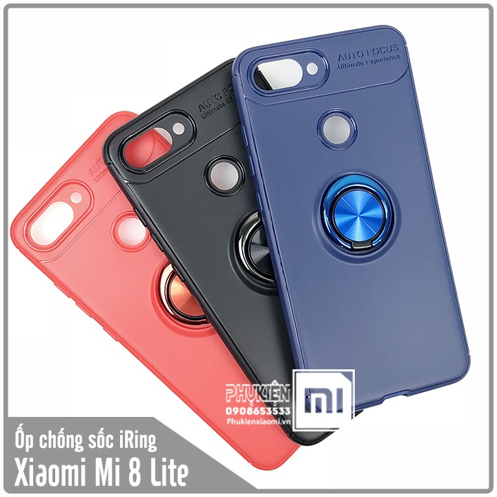 Ốp lưng Xiaomi Mi 8 Lite, chống sốc iRing Auto Focus