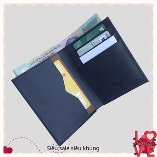 Ví Nam Da Bò Thật Kiểu Đứng - Bảo Hành 12 tháng - Full box | Bóp Nam Đẹp DTR quincy.shop4
