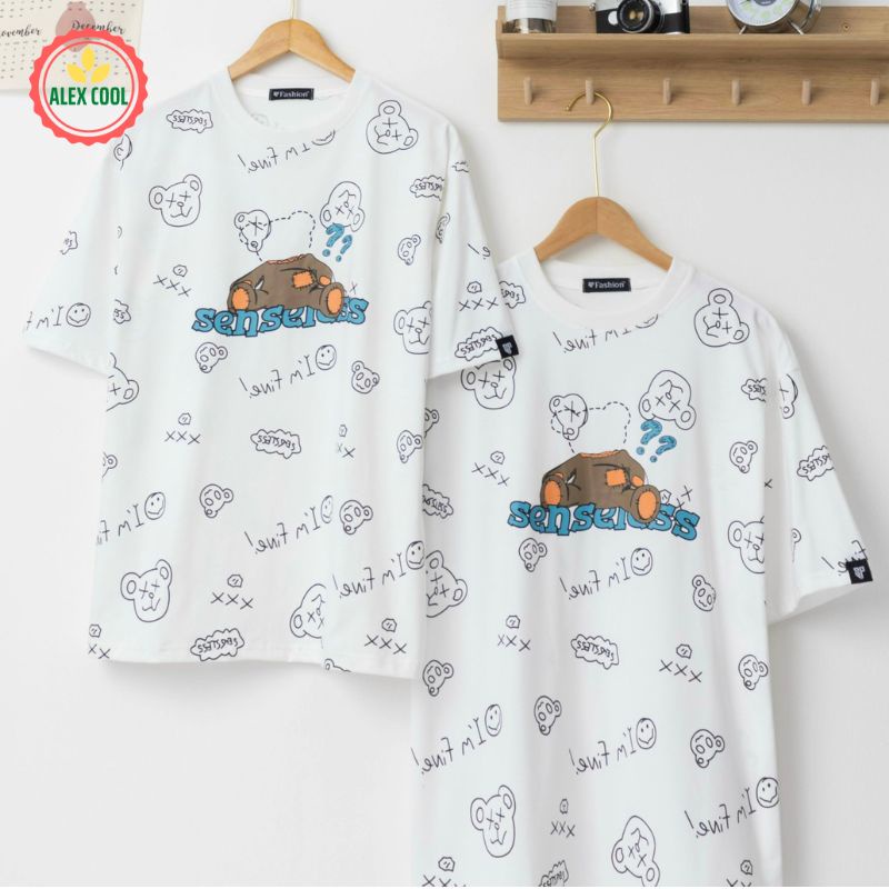 Áo thun nam nữ áo phông nam tay lỡ cổ tròn chất cotton co giãn 4 chiều hình SP-24 ALEX COOL