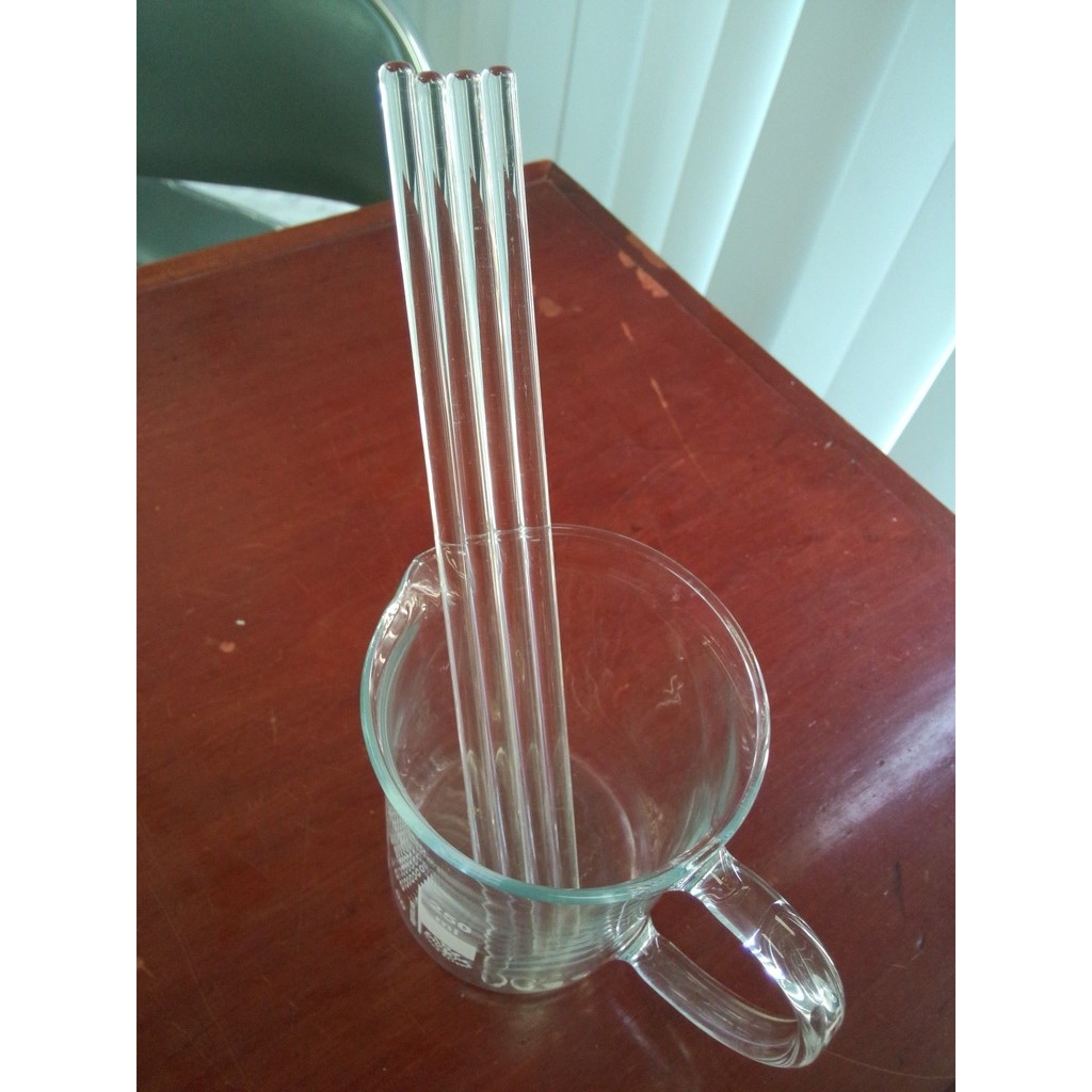 Đũa khuấy thủy tinh, đũa thủy tinh khuấy dung dịch hóa chất loại 20cm và 30cm