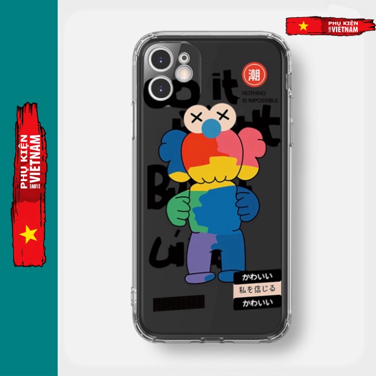 Ốp lưng iphone 6, 6s plus, 7 8 Plus, X, XS, XR, XSMAX, 11 , 12, 13 PROMAX trong quãng GẤU đa màu PKVN