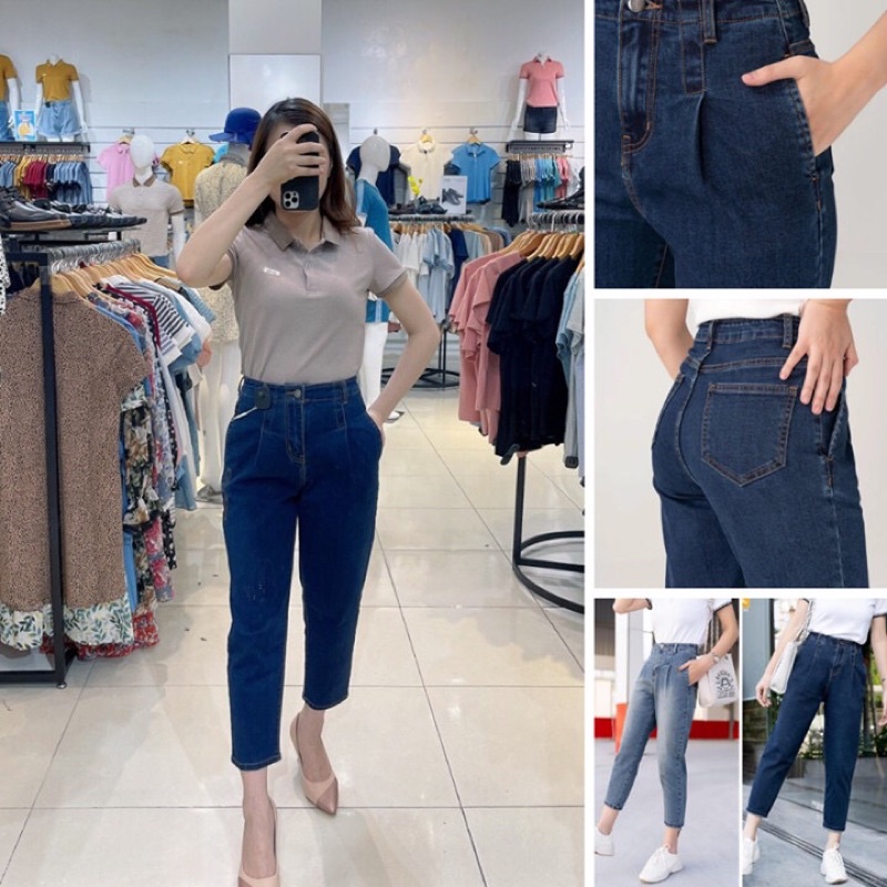 [Mã 66FASHIONSALE giảm 15K đơn 150K] Quần Jean Baggy Nữ YODY Cạp Liền Trơn Lưng Cao Co Giãn Tốt Tôn Dáng Mã SP QJN3076