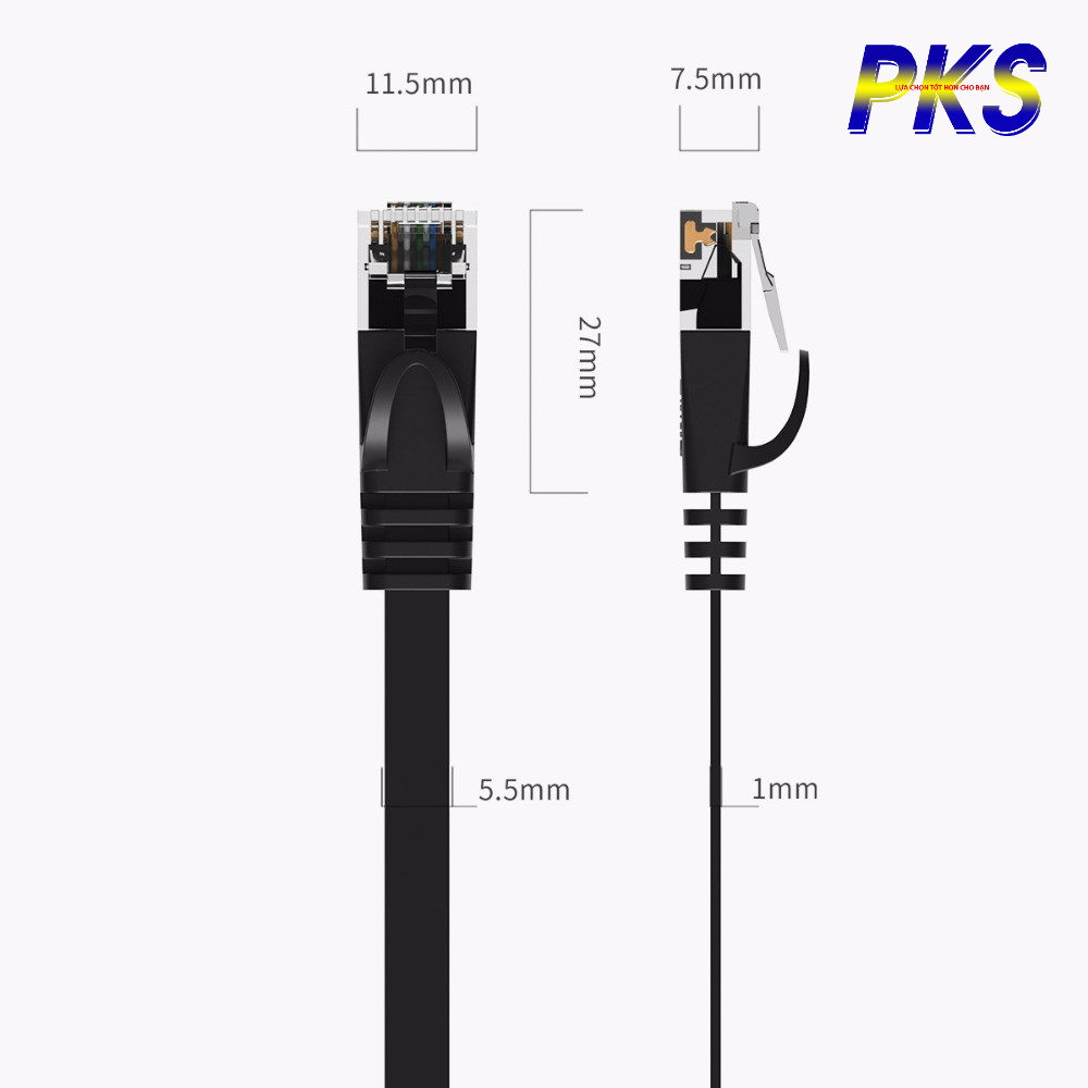 Cáp Mạng CAT 6 1000Mbps Dây DẸT Bấm Sẵn dài 20m 30m Chính Hãng Orico PUG-C6B