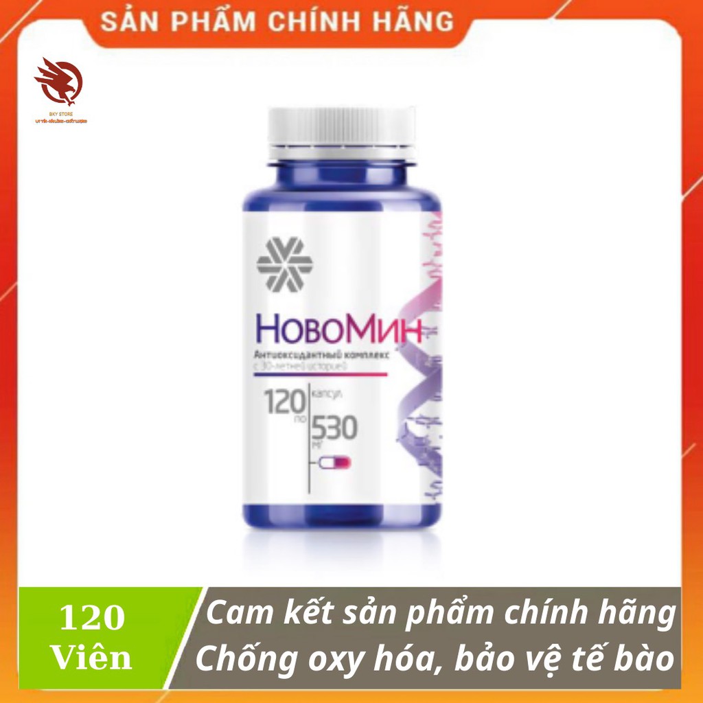 [ CHÍNH HÃNG ] - Thực phẩm Siberian novomin FORMULA 4 N.V.M.N, hỗ trợ ngăn oxy hóa , bảo vệ tế bào - Hộp 120v