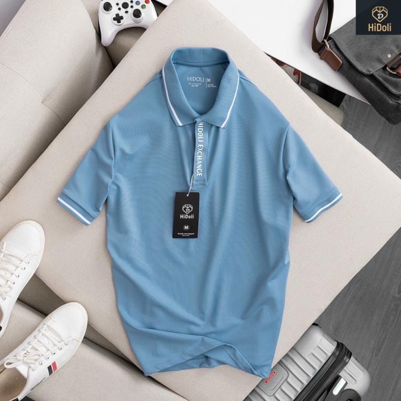 Áo Polo Nam Hidoli Exchance phối viền 100% Cotton cao cấp co giãn chất siêu mát PL08