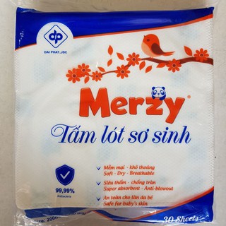 Tấm Lót Sơ Sinh Merzy Cao Cấp 30 Miếng
