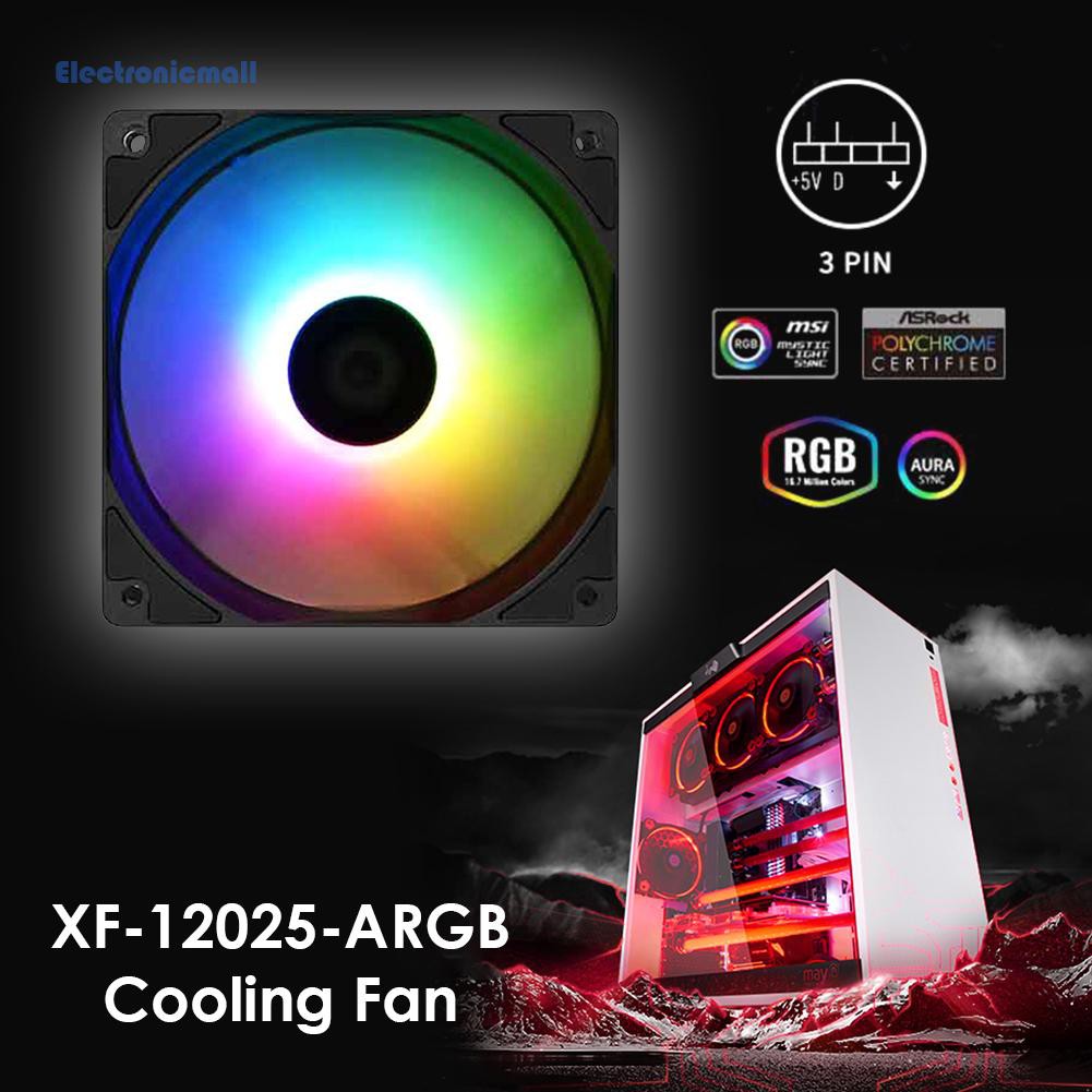 XF-12025-ARGB PWM PC Case Fan 120mm Addressable RGB Fan for Air Cooler꒪NICE