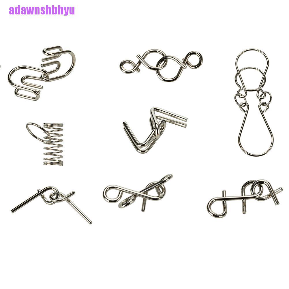 Bộ 8 Nhẫn Kim Loại Rèn Luyện Trí Não