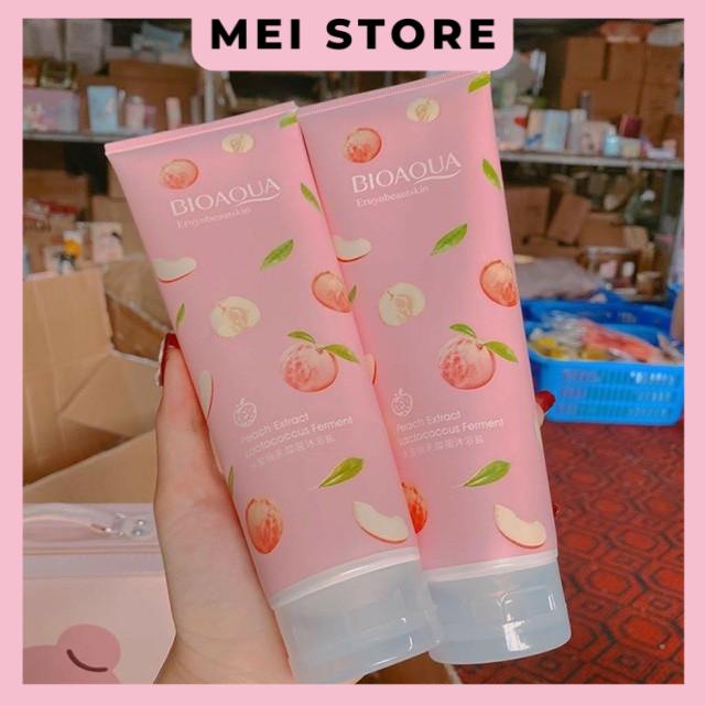 Sữa Rửa Mặt Đào Bioaqua Peach Exract Amino Acid Cleanser Giúp Da Sạch Sâu, Trắng Sáng, Thu Nhỏ Lỗ Chân Lông 100gr