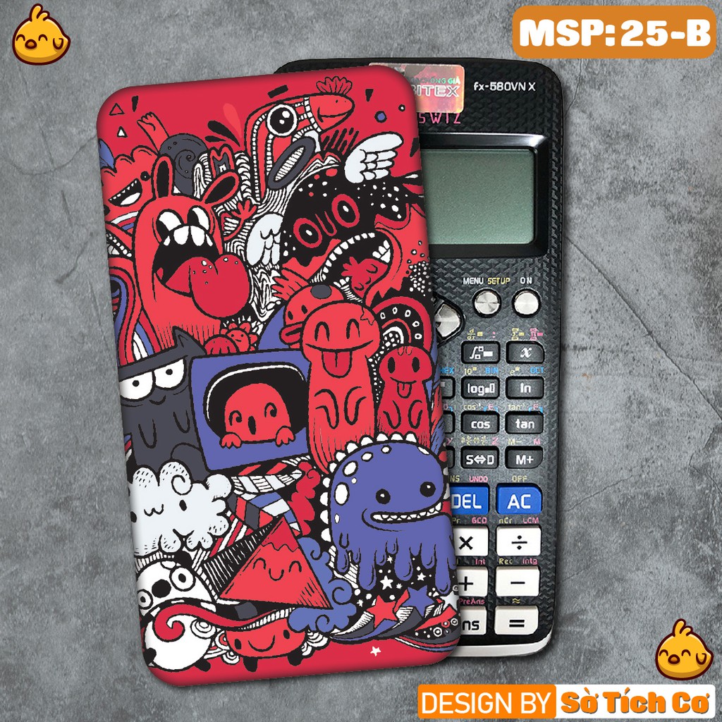 Miếng decal dán máy tính fx-570, fx-580, fx-880, Casio, Vinacal,... Monster Pattern MSP: 25