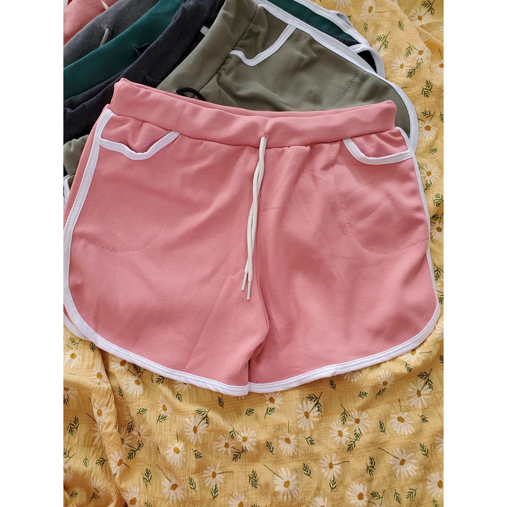 Quần short nữ thể thao/quần short lưng thun co dãn