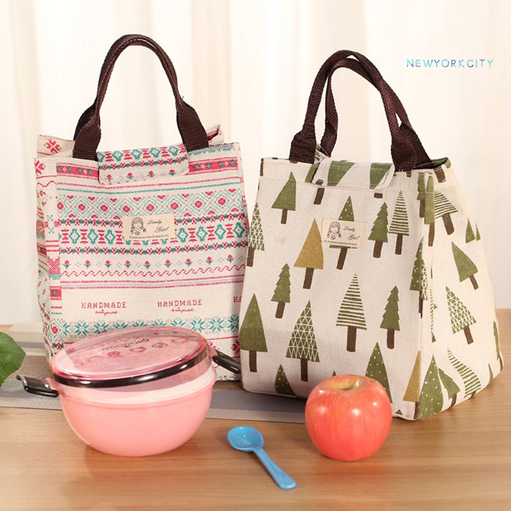 Túi Giữ Nhiệt Đựng Hộp Cơm Trưa Thiết Kế Nhỏ Gọn Tiện Dụng