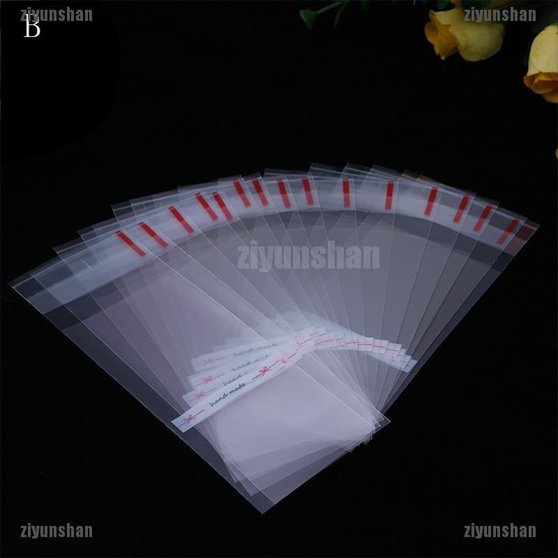 Set 100 Túi Nhựa Mini Tự Dính Đựng Bánh Quy