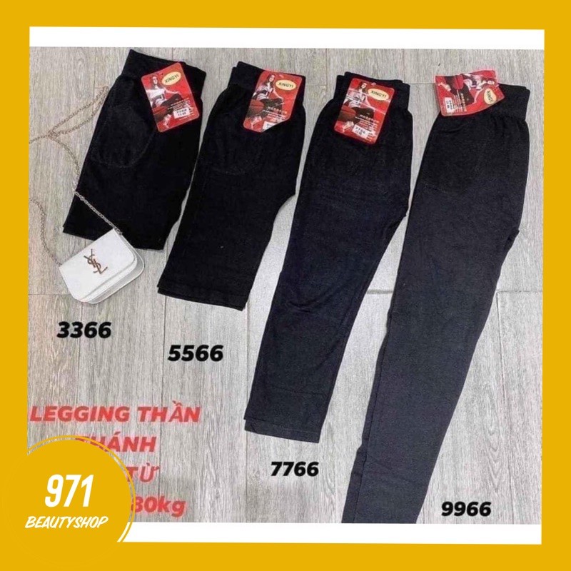 HÀNG CÓ SẴN SLL - LEGGING ĐEN HACK DÁNG FREESIZE 80KG