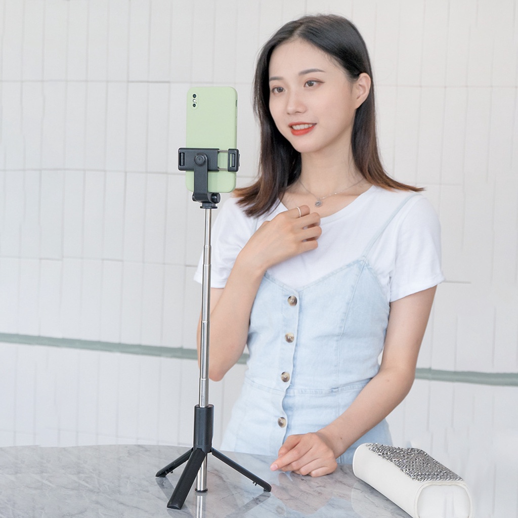 Gậy Chụp Ảnh Selfie Bằng Hợp Kim Nhôm Kết Nối Bluetooth Không Dây Có Thể Gập Lại Tiện Dụng Cho Taking / Chụp Ảnh Tự Sướng 1