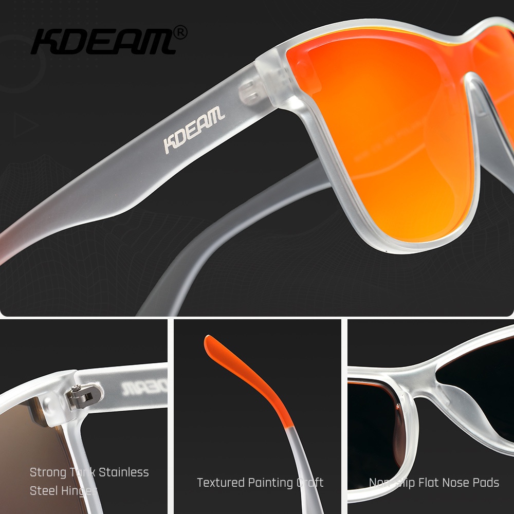 KDEAM Kính Mát Cho Nam Và Nữ Phân Cực UV400 Đa Năng Màu Sắc Thời Trang