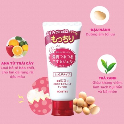 Tẩy Tế Bào Chết Dành Cho Da Khô Rosette Gommage Moist Nhật 120g