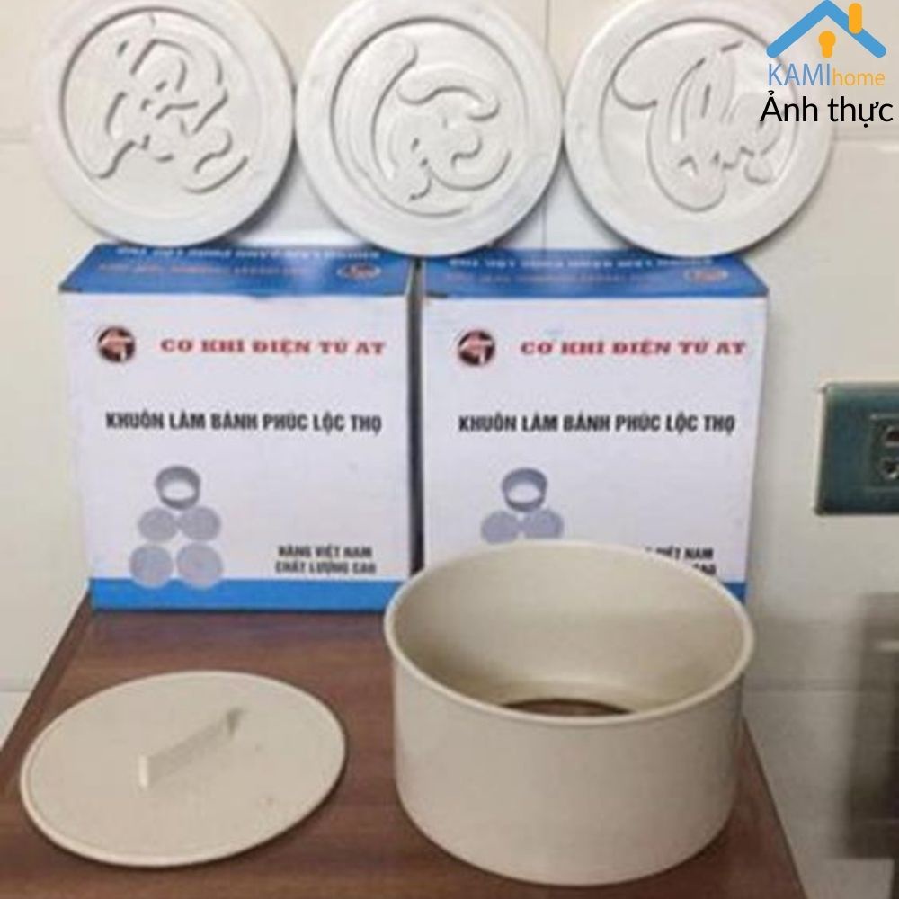 Khuôn xôi và làm bánh tạo chữ nổi Phúc Lộc Thọ gồm 3 khuôn cỡ 13cm mã 20085