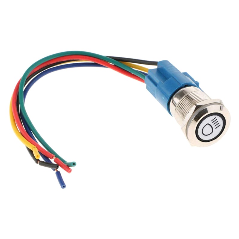 Công Tắc Nút Nhấn Đèn LED Tròn Bằng Kim Loại Chống Nước 16 19 22 25mm