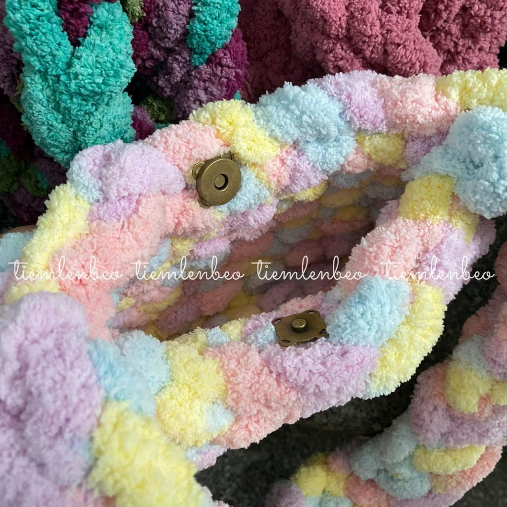 TÚI ĐEO VAI HANDMADE SỢI LEN CHUNKY BÔNG SIÊU MỀM MỊN, SHOULDERBAG