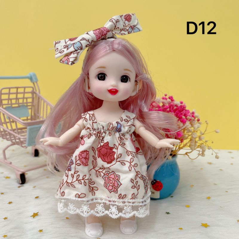 Búp Bê Barbie BJD 17cm Đáng Yêu B17B - 13 khớp cử động (dùng làm quà tặng sinh nhật cho bé gái)