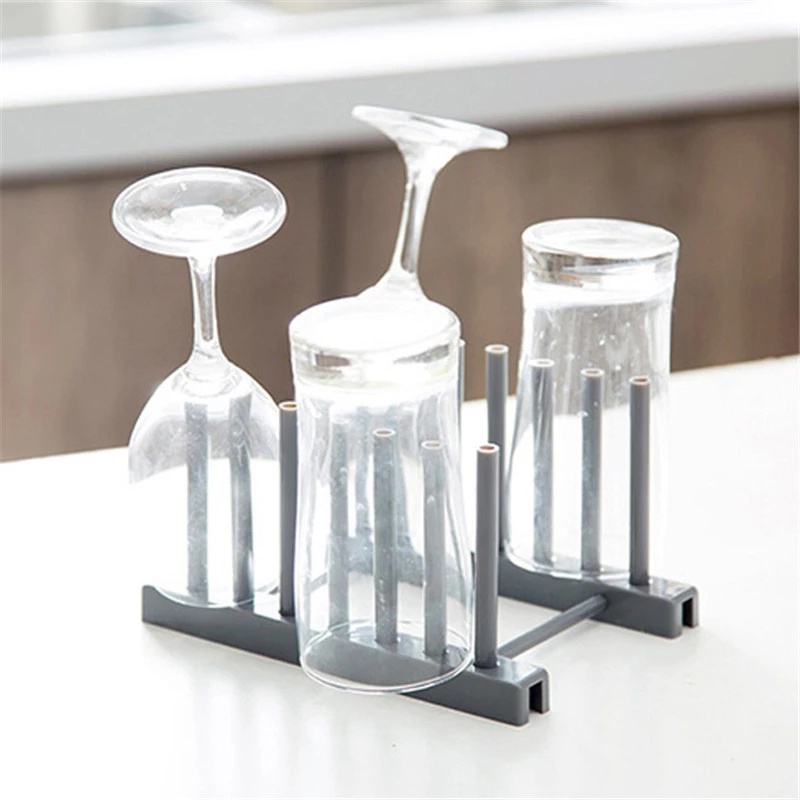 Giá Đỡ Dĩa/Nắp Nồi 8 Tầng Bằng Nhựa Có Thể Tháo Rời Cho Nhà Bếp