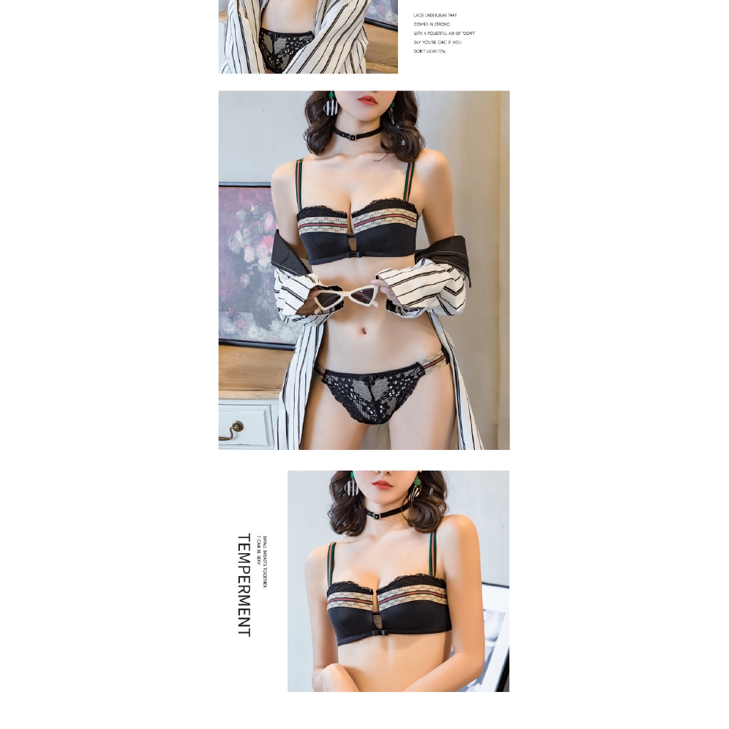 New French Sexy No-Ring Thin Section Gathering Collection Milk Bra Set | BigBuy360 - bigbuy360.vn