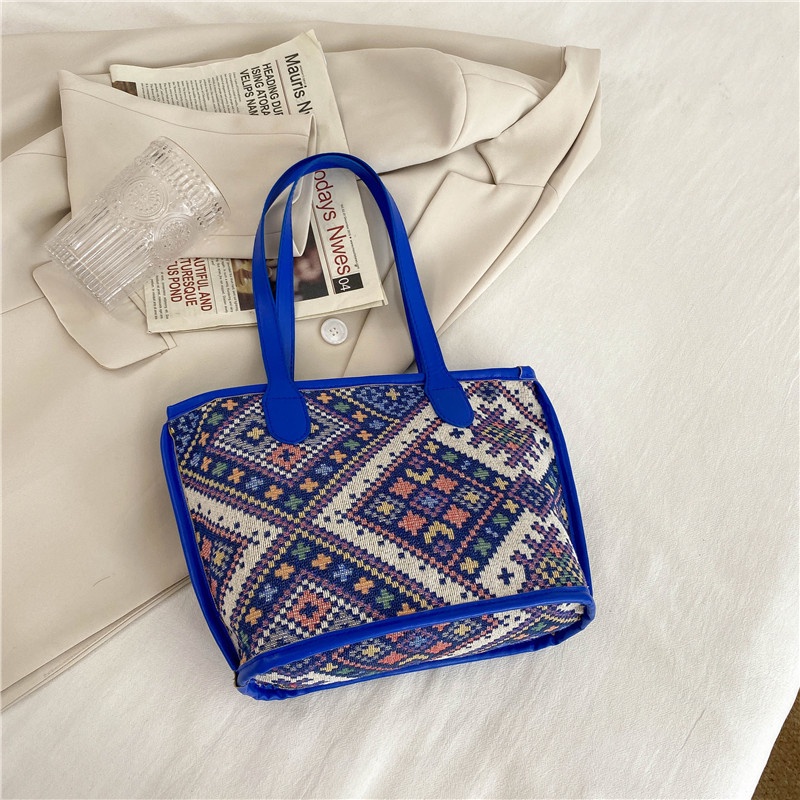 Túi Xách Cỡ Lớn Phong Cách Dân Tộc Retro Mới Cho Nữ
