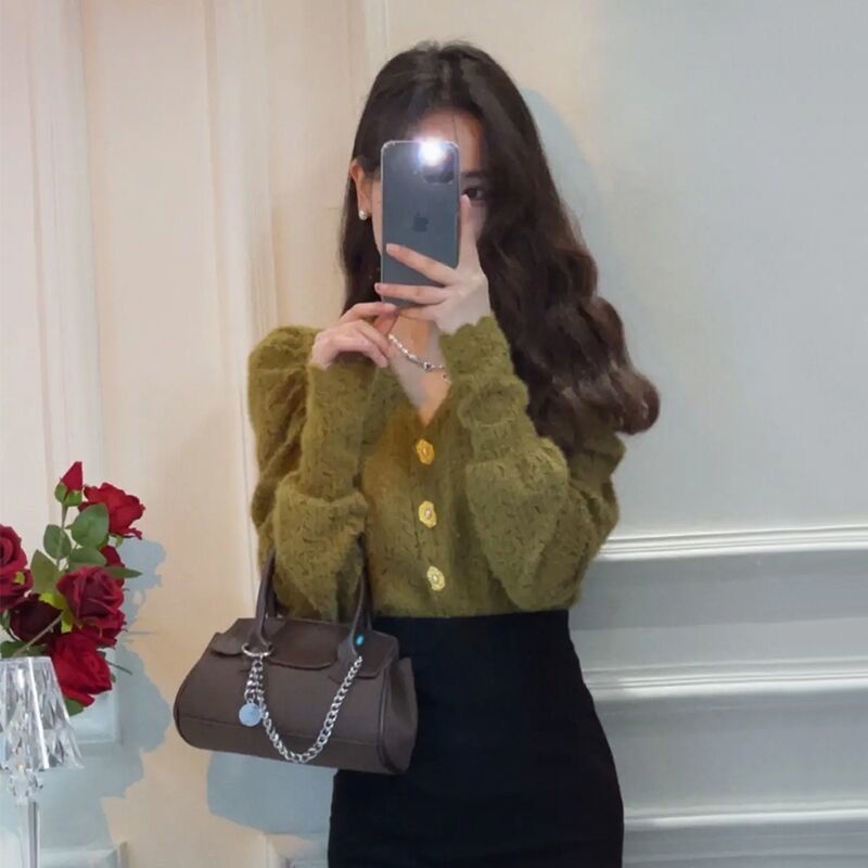 Áo Sơ Mi Tay Dài Phồng Phối Ren Phong Cách Pháp Cổ Điển Thời Trang Mùa Thu Mới Cho Nữ