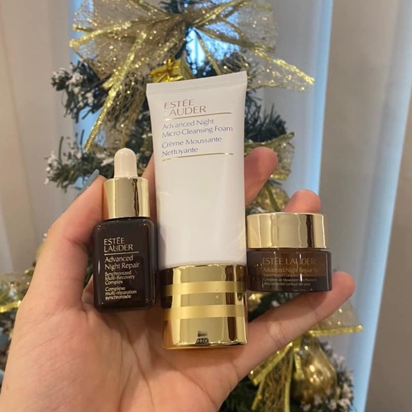 Set Dưỡng Da Esstee Lauder Radiant 24/7 Repair + Renew (Sữa rửa mặt 30ml - Serum 7ml - Kem mắt 5ml)
