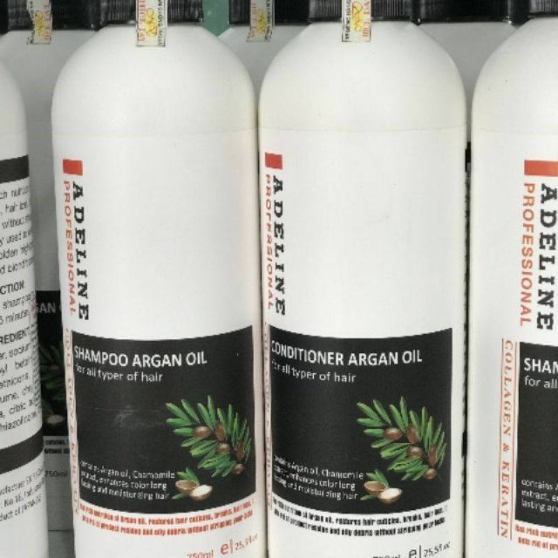 Combo Dầu Gội+ Dầu Xả ADELINE Phục Hồi Siêu Mềm Mượt và Ngăn Rụng Tóc