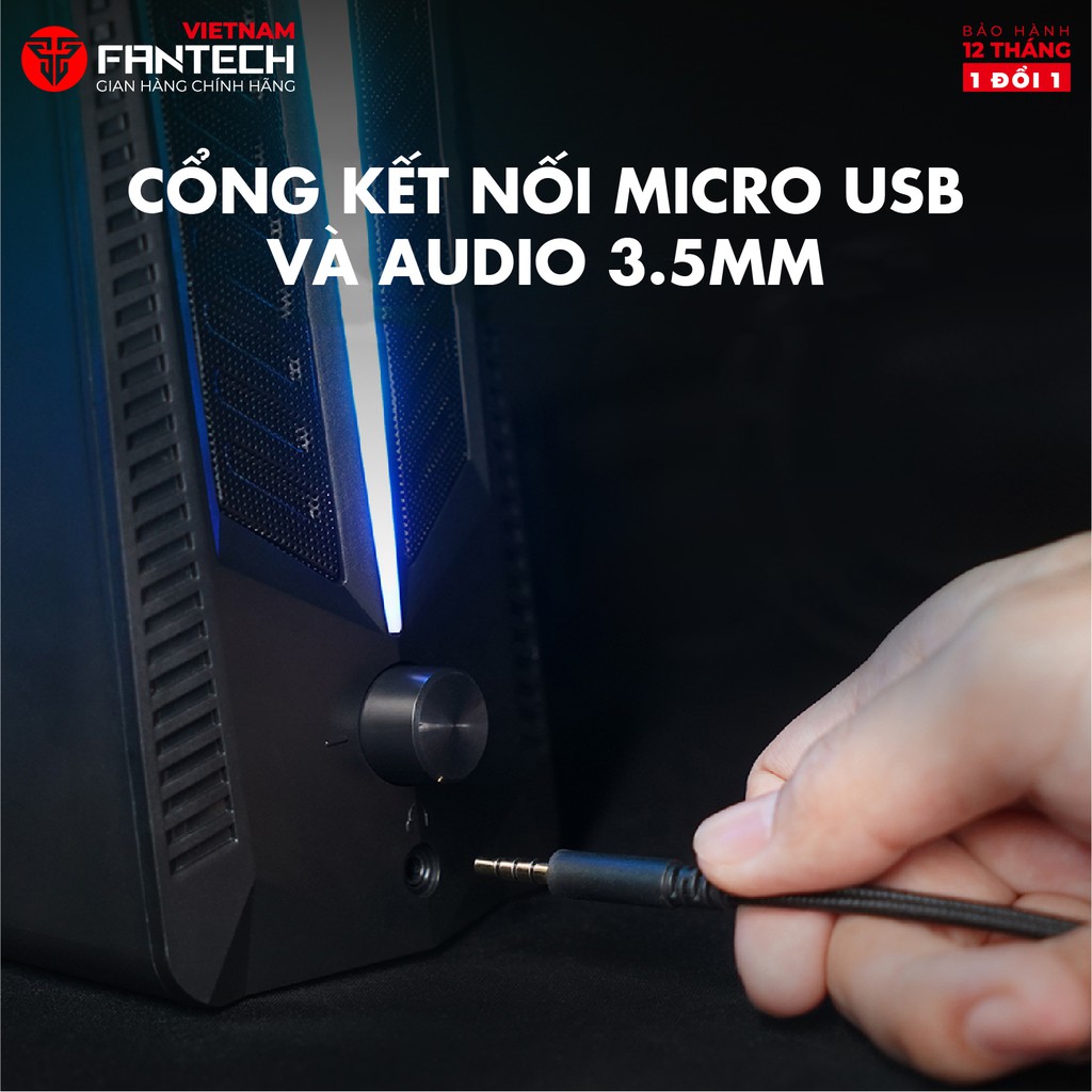 Loa Vi TÍnh Gaming Fantech GS301 TRIFECTA LED RGB 6 Chế Độ Hỗ Trợ Kết Nối Bluetooth 5.0 Và AUX 3.5mm